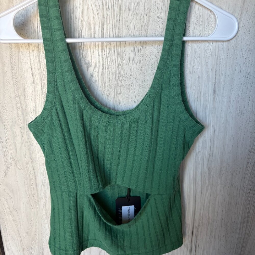 Chaser Green Ribbed Tank Top - Picture 2 of 3